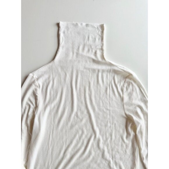 NWOT AG ADRIANO GOLDSCMIED Chels Ivory Dust Jersey Turtleneck T-Shirt, Size S - Picture 7 of 14
